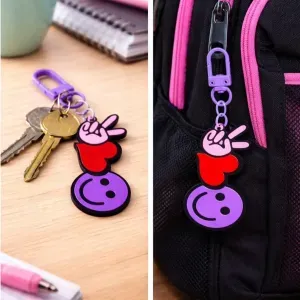 Peace Love Smile Keychain - Valentine's Day