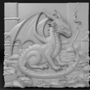 young dragon with wings
