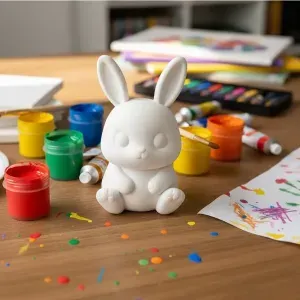 Cute bunny figurine