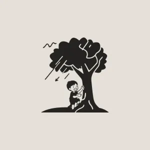 Safe Haven: Tree & Child 3D Print Wall Art