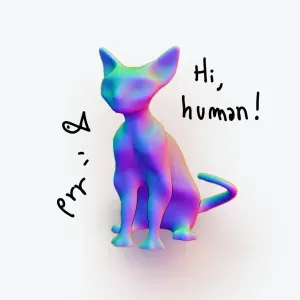 The sphynx cat in a sitting position