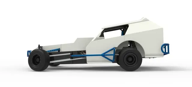Vintage Dirt Modified stock car V8 while turning Scale 1:25 — Image 7 of 9