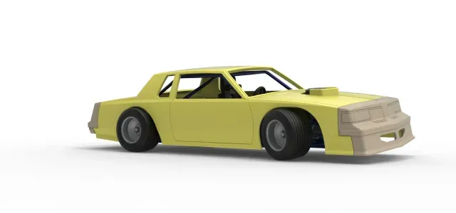 Vintage Dirt late model race car while turning Scale 1:25 — Image 9 of 9