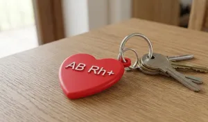 Blood type A B AB 0 keychain - MOKA Design