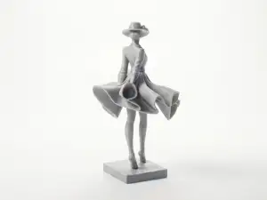 Dancing Lady Sculpture Elegant Figurine 3D Printable