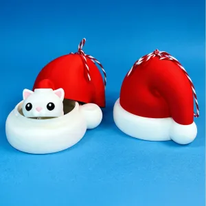 Santa Claus hat-box, Christmas Gift, Tree Ornament