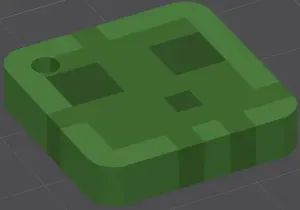 Pixel Slime Keychain – Minecraft Inspired Multicolor
