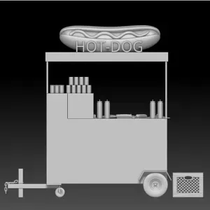 New York Hot Dog Cart Props