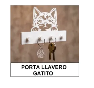 Minimalist Cat Key Holder for Wall