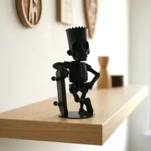 Bart Simpson Skeleton Skater Figurine