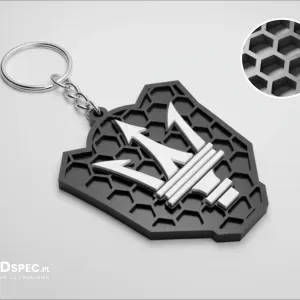 Maserati logo honeycomb keychain