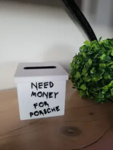 MONEYBOX WITH TEXT