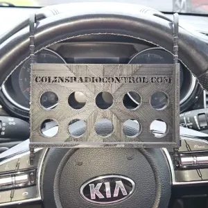 Simple steering wheel mobile phone holder