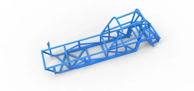 Frame of Vintage Dirt Modified stock car V3 Scale 1:25 — Фото 3 из 9