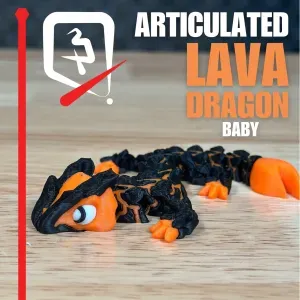 Baby Lava Dragon Articulated