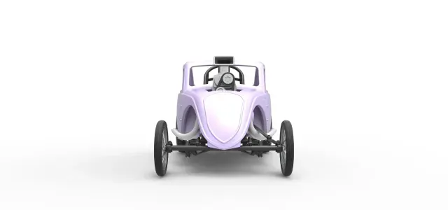 Front engine old school dragster with shell V10 Scale 1:25 — Фото 6 из 9