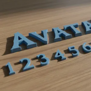 Avatar Font (letters and digits)
