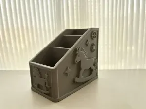 Year of the Horse Relief Desktop Organizer | Taking the Lead, Organizing Everything