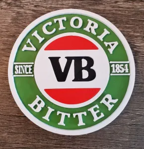 Victoria Bitter Beer Bar Coaster - CFS and NON-CFS Printable