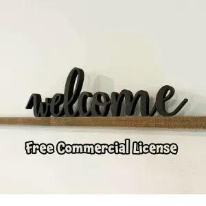 Welcome sign - table top or shelf