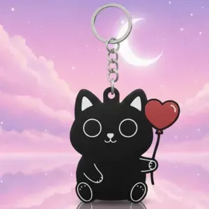 Black CaT Keychain #1