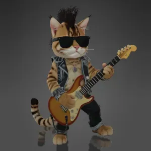 Bengal Cat Rockstar Guitar