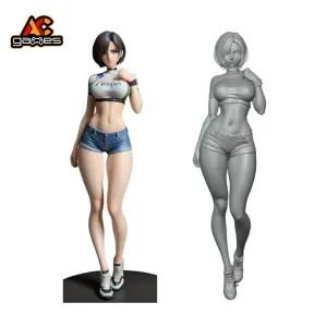 Ada Spy Girl Summer Casual - Denim Shorts & Crop Top 3D Figu