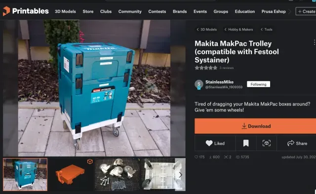 Makita/Festool Wheel Trolley for MakPac Systainer — Фото 4 из 9