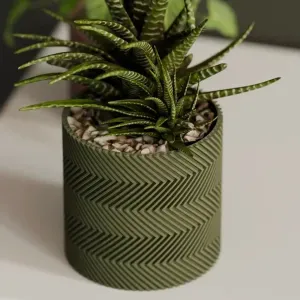 Modern ZigZag ribbed plant pot Vase