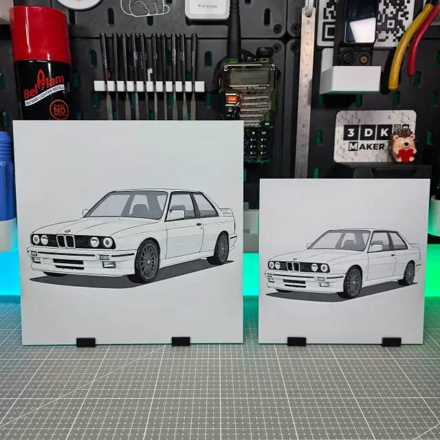 BMW E30 M3 - Hueforge - 3 Colors