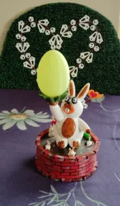 "Happy Easter Bunny Egg-Lamp"