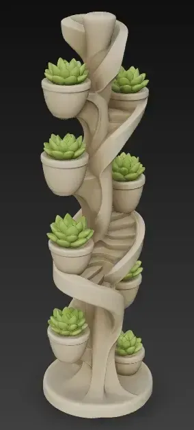 Spiral Column with Succulent Plants — Фото 2 из 6