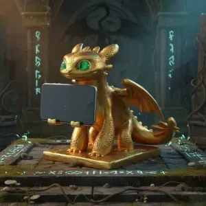 Toothless, dragon mobile phone holder