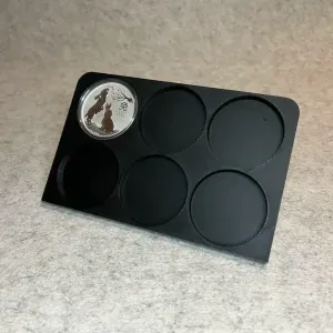 Display stand holder for 6 1oz silver coins