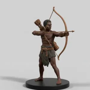 African Archer Male Miniature