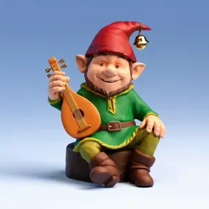 3880 Fairy Tale Gnome – Color Full-Body Figurine on Base