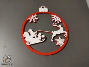 Santa Claus Sleigh Christmas Tree Decoration