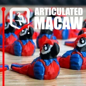 Articulated Macaw Parrot - The Tropical Aviator