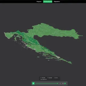 Counties of Croatia. 3D Map puzzle (21-piece)