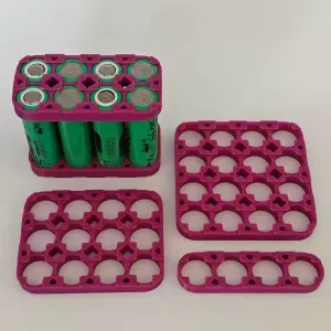 Spot Weld 18650 Battery Holders | 4x Row