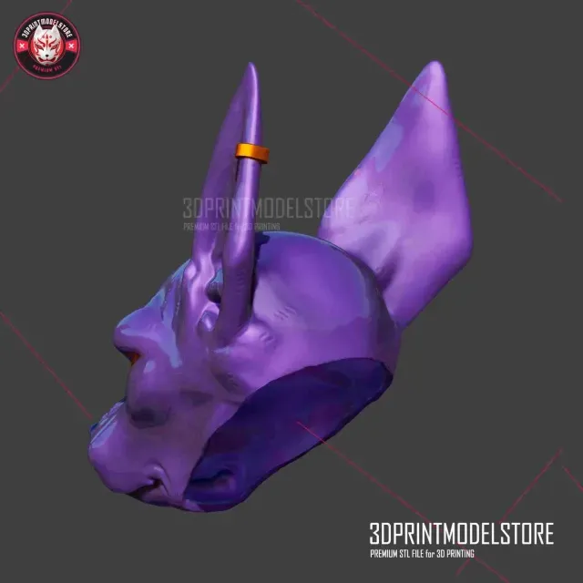 Beerus Head Helmet - Anubis Cosplay Mask Halloween Costume — Фото 4 из 9