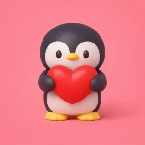 Valentine's Day Penguin