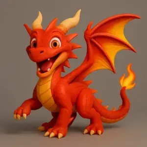 dragão jovem divertido