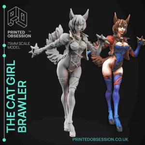 Cat Girl Brawler - Cute Desktop Girl - 120mm