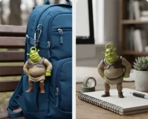 Shrek Meme Chibi Keychain & Desk Figurine