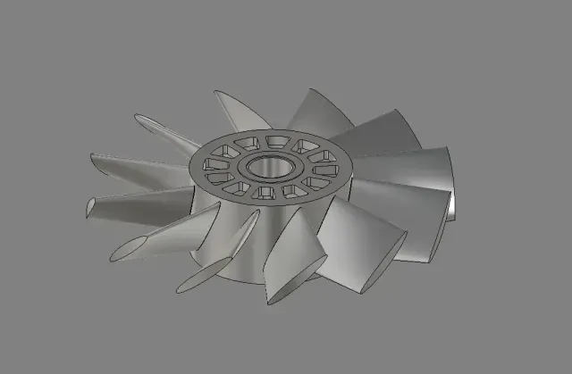 Fan for high-speed handheld blower. 8mm shaft. — Image 2 of 7