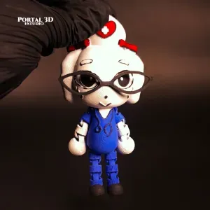 Fluffy Nurse / PRINT-IN-PLACE WITHOUT SUPPORT /3MF