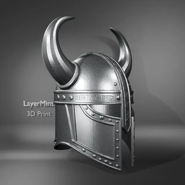 Viking Horned Helmet – 3D Print STL File — Фото 2 из 5