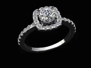 diamond ring with diamond shank