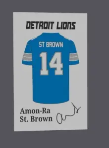 Detroit Lions Amon-Ra St. Brown jersey display